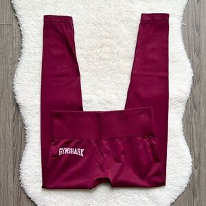 Gymshark Everyday Burgundy Logo Seamless Leggings